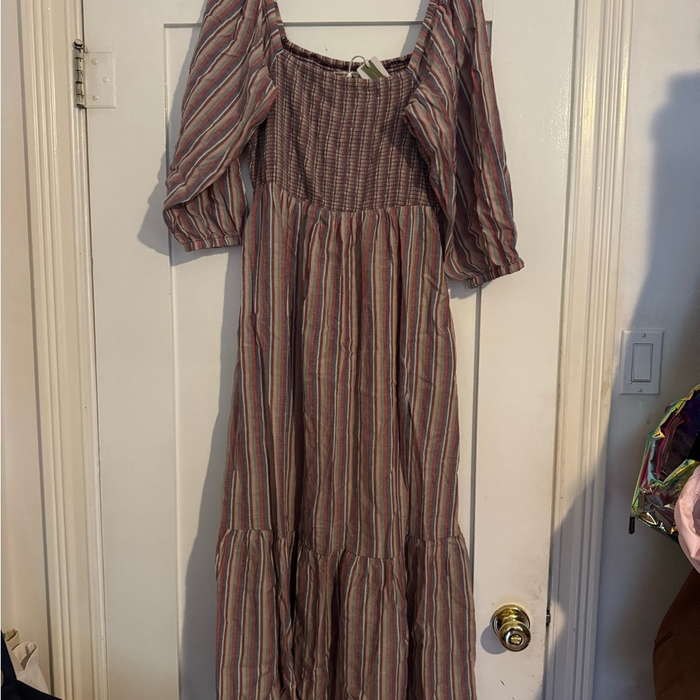 Marine Layer Long Sleeve Dress with Multicolor Stripes